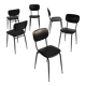 Set of 6 Olivetti Italian vintage chairs 1960s