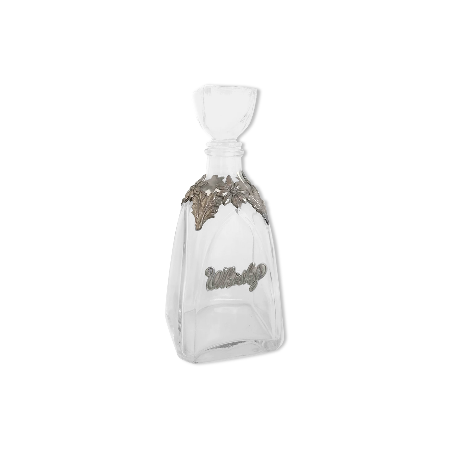 Carafe à whisky décor en étain