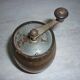 Pepper mill in vintage wooden barrel