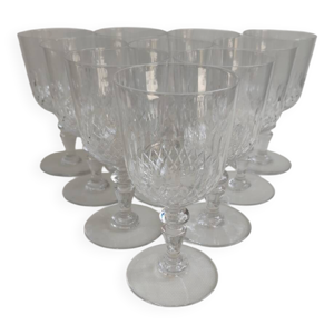 10 verres en cristal
