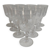 10 Baccarat crystal glasses, early 20th century