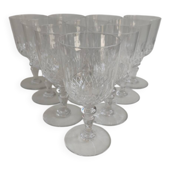 10 verres en cristal Baccarat, début du XXème siècle