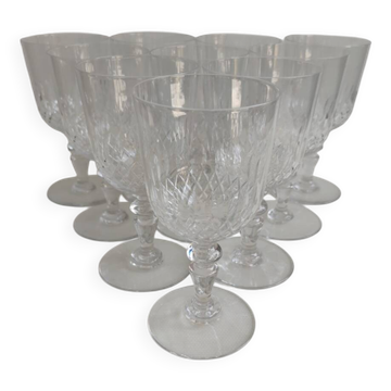 10 verres en cristal Baccarat, début du XXème siècle