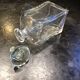 Vintage Italy glass and crystal carafe with cork