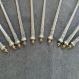 Series of 10 teaspoons in sterling silver vermilled in russian style