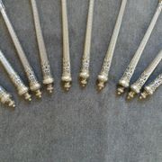 Series of 10 teaspoons in sterling silver vermilled in russian style