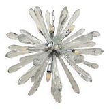 Murano Glass Ice Clear Sputnik Italian Chandelier