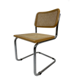 Chaise Cesca modèle b32 en chrome de Marcel Breuer