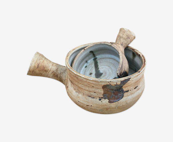 Ceramic pottery of the dove 2 dishes caquelons cassolettes