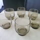 Set of 6 glasses smoked cups 60s-70s
