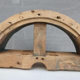 Half-moon arch transom in solid wood