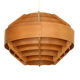 Pine veneer pendant light T510 "Glade" by Hans-Agne Jakobsson for Ellysett AB, Sweden 1960s.