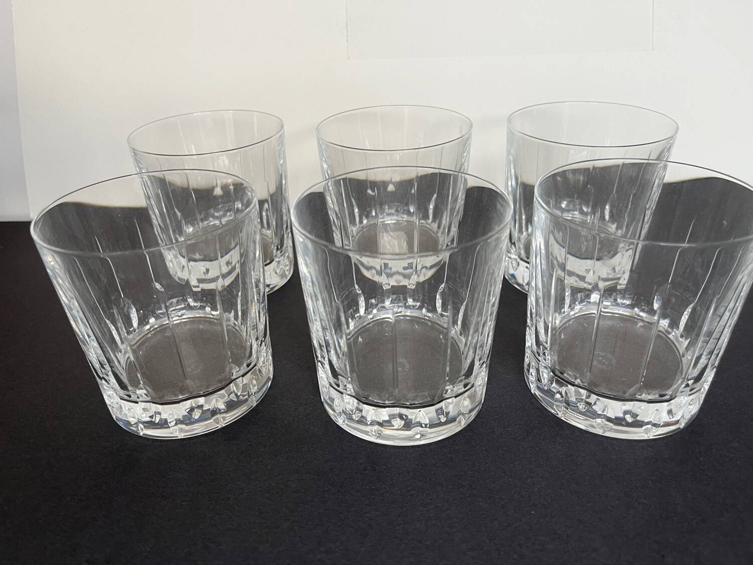 6 Baccarat crystal whisky glasses