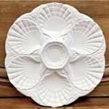 6 plates of white oysters barbotine Sarreguemines