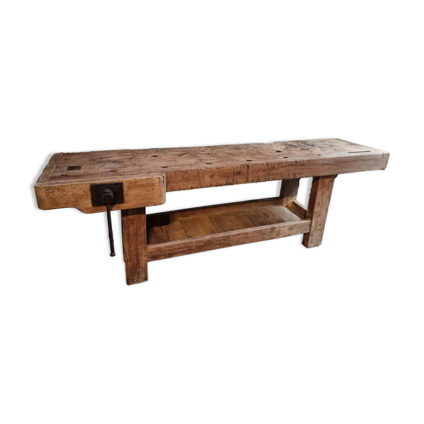 Antique beech table, France early 20th century