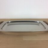 Plat scandinave inox et teck