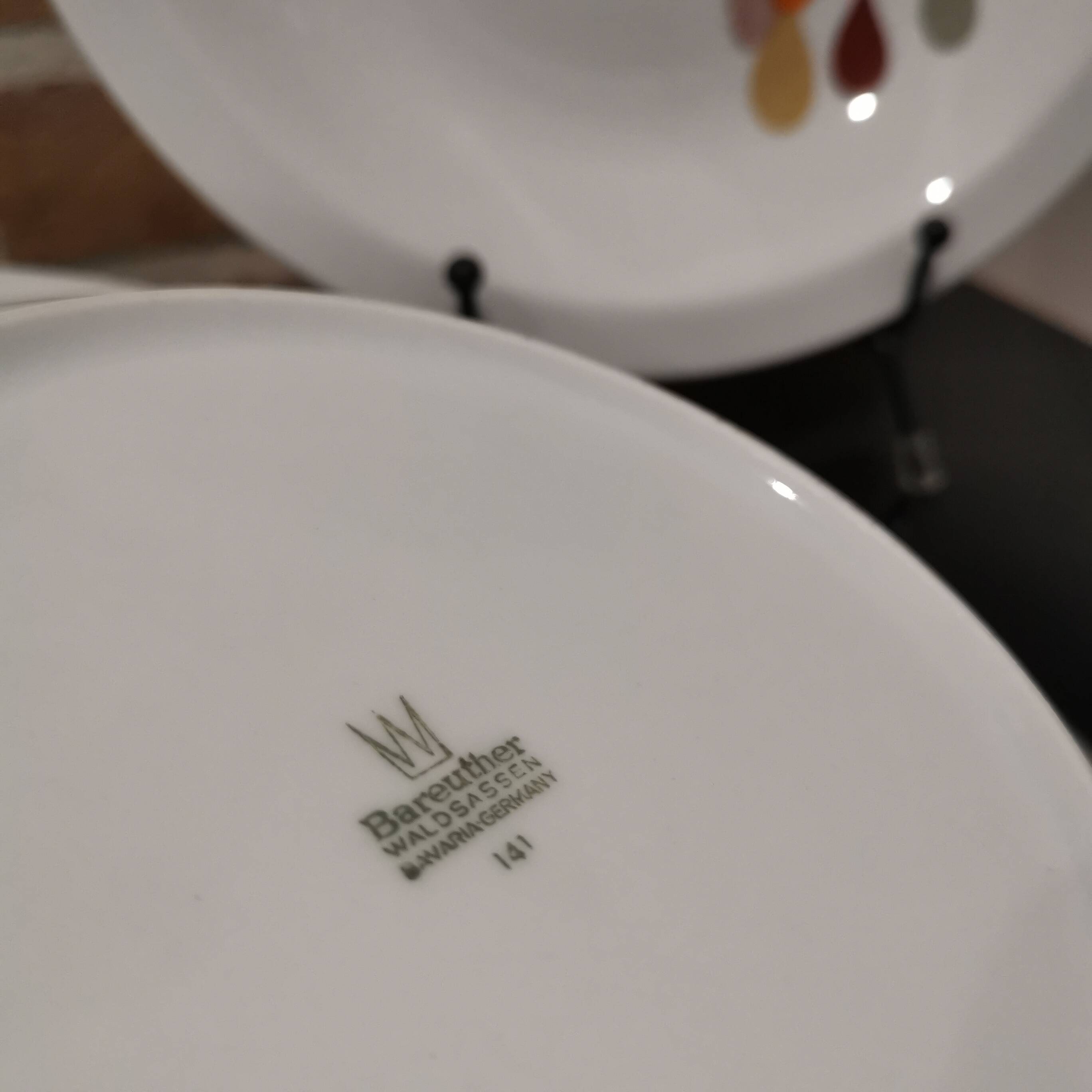 5 vintage Bavarian porcelain soup plates from Bareuther Waldassen from 1970