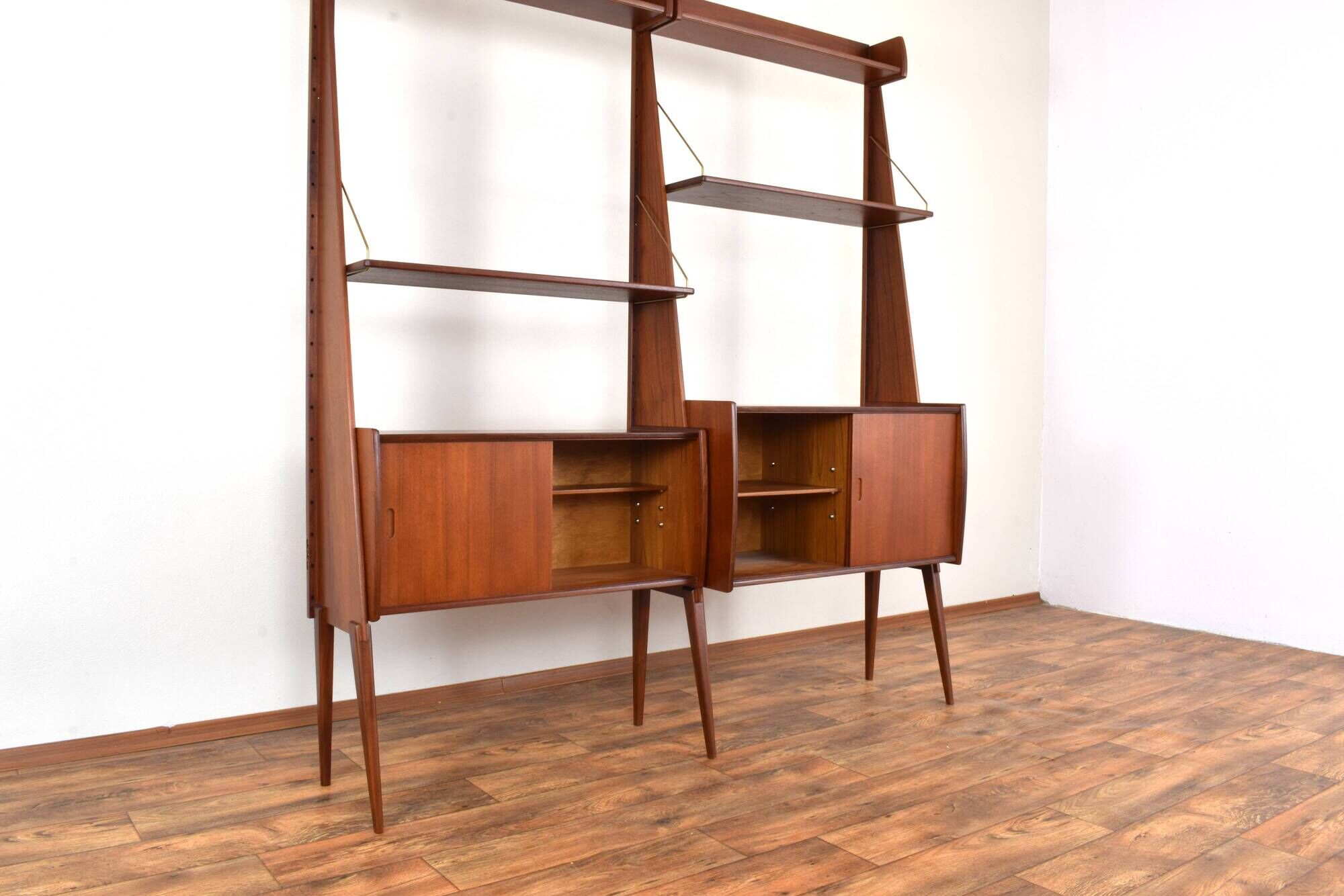 Mid-Century Teak Wall Unit „Panto” from Einar Raknes & Sønner Møbelfabrikk A/S, 1970s, Set of 2.