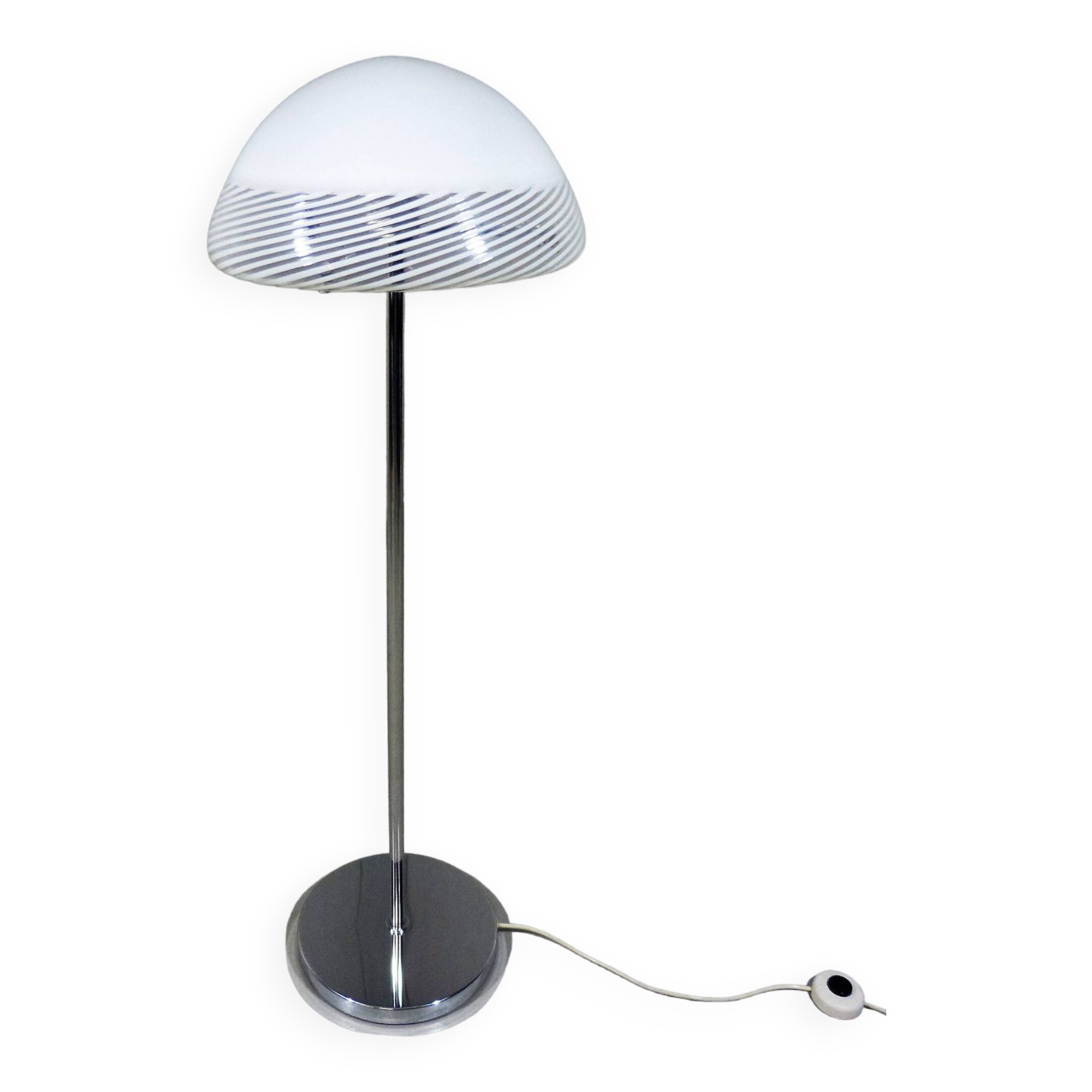 Italian floor lamp glass shade 1960’s