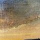 19th Century Romantic Painting "Solitary Shepherd at Dusk" Oil on Canvas + Frame
