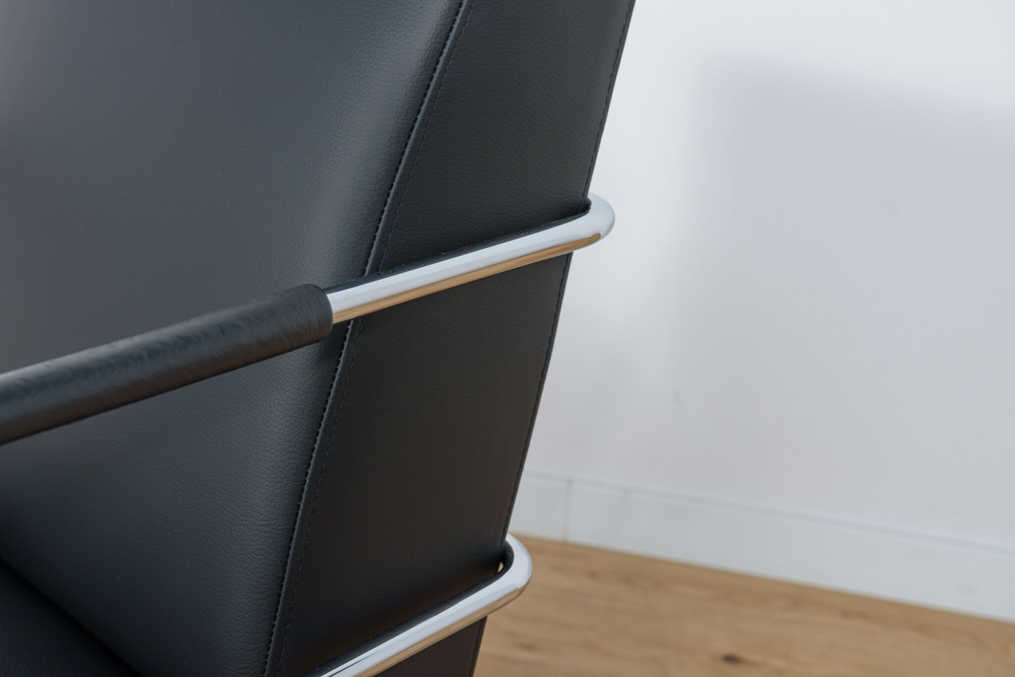 Swedish Leather Sofa and Armchair by Gunilla Allard for Lammhults, 1990s, Set of 2