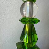 Art Deco Emerald Crystal Lamp