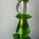 Lampe cristal émeraude Art Déco