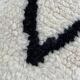 Tapis berbere blanc et noir moderne beni ouarain 200x300 cm