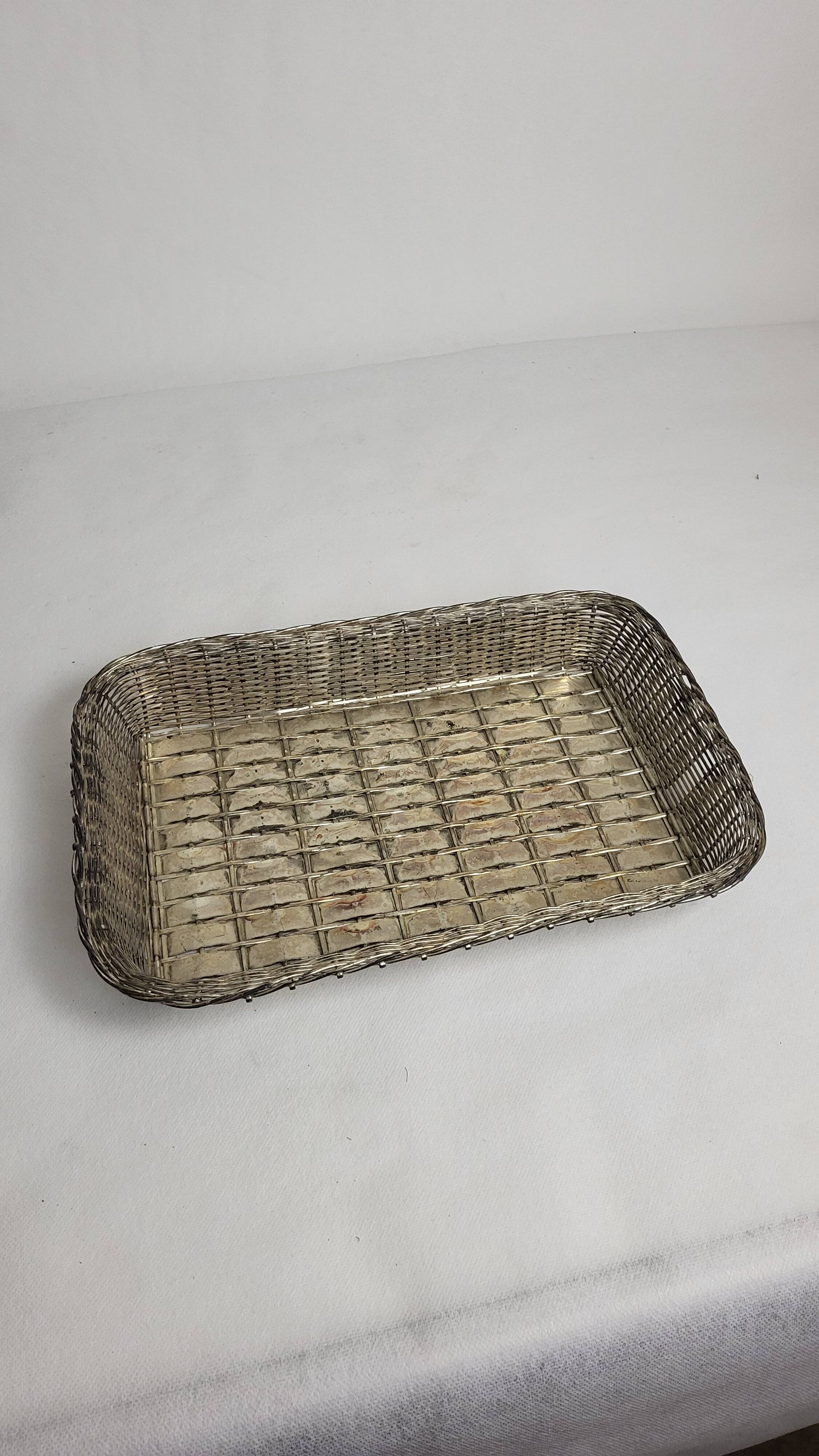 Silver metal basket