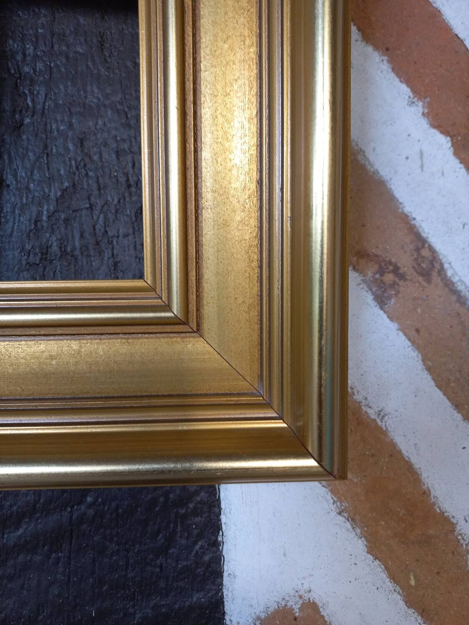 Large molded golden frame