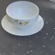 White porcelain soup tureen and sauce boat, Schirnding Bavaria, vintage 70s