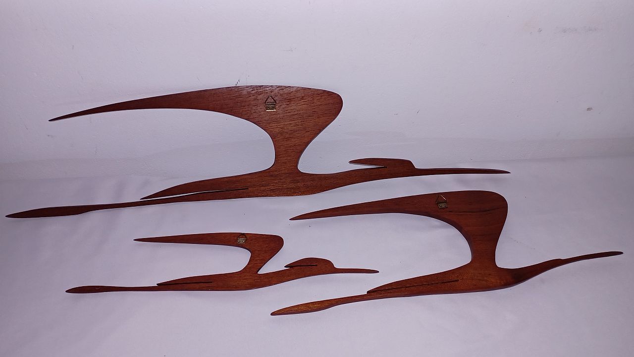 Wall decoration in teak Denmark 70