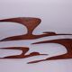 Wall decoration in teak Denmark 70