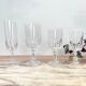 6 red wine glasses in Arques crystal, Louvre model.