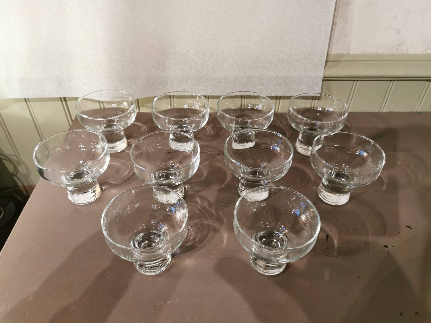 Lot de 10 coupes à Champagne vintage années 70