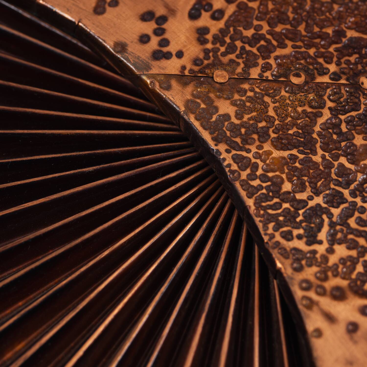 Brutalist mixed metal artwork by Sammy Tsui, 1960s