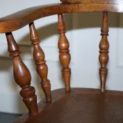 Edwardian Oak Captain's Chair for Smokers, 1900s