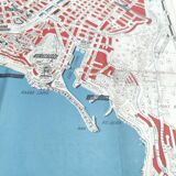 Tourist plan map of Nice 1950 Côte d'Azur