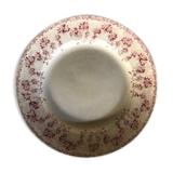 Round red dish Terre de Fer, Boulenger Choisy the King