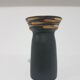Juist vase, black and gold, ceramic, Germany, 1970s