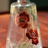 Liquor decanter - poppy flowers décor - art nouveau - legras