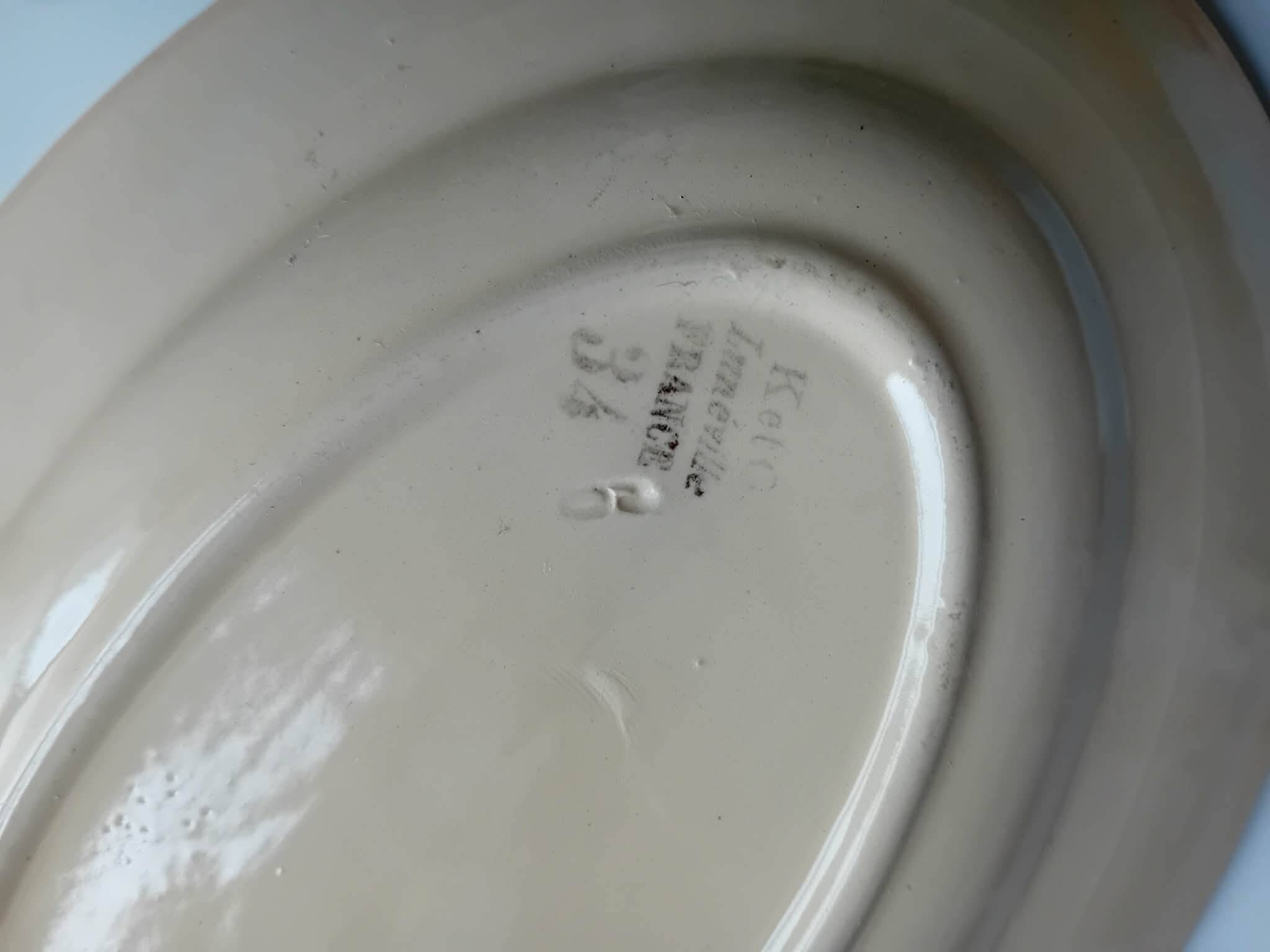 Oval plate k & g lunéville france