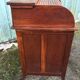 Bureau vintage dit bureau américain à rideau en chêne