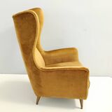 Dark Goldenrod Wingback Armchair model 437 by Gio Ponti for Cassina