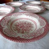 Set of 6 English soup plates