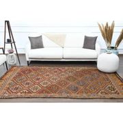 1970s Vintage Turkish Hand-Knotted Wool Cotton Brown Area Rug 157x277