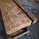 French industrial kitchen island, antique work table in chestnut and oak, circa 1900.