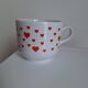Large mug Staffordshire England hearts red and white, scent