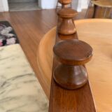 Wooden wall-mounted coat rack