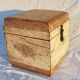 Old teak chest with original unbleached patina